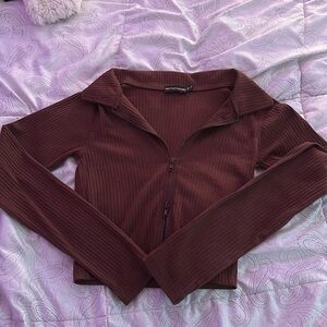 Pretty little thing Brown Long sleeve Sz 4